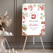 Süßer Apfel unserer Babyduschplatte