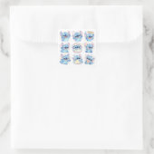 Süßer Aquarell-Stitch Quadratischer Aufkleber (Tasche)