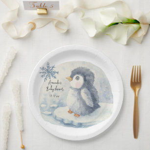 Süßer arktischer Pinguin  Pappteller