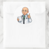 Süßer Arzt Chibi Aufkleber medizinischer Beruf (Tasche)