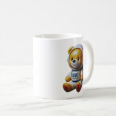 Süßer Astronaut-Bär Kaffeetasse (VorderseiteRechts)