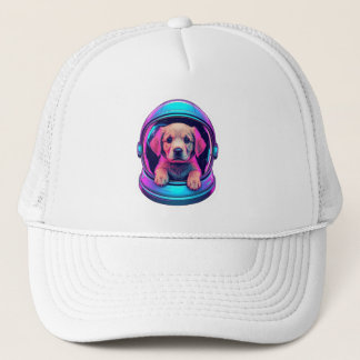 Süßer Astronaut Golden Retriever Welpe Truckerkappe