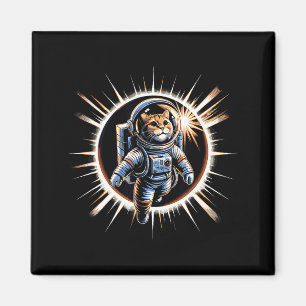 Süßer Astronaut Katzen Vollmondfinsternis Magnet