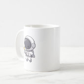Süßer Astronaut mit Stern-Tasse Kaffeetasse (Vorderseite Links)