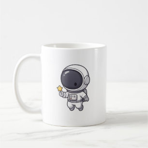 Süßer Astronaut mit Stern-Tasse Kaffeetasse