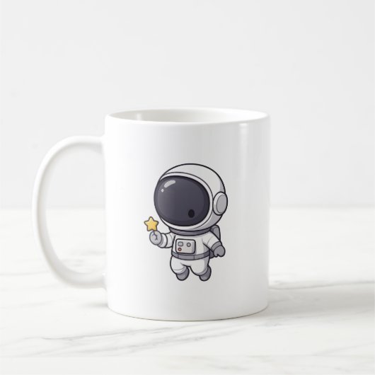 Süßer Astronaut mit Stern-Tasse Kaffeetasse (Links)