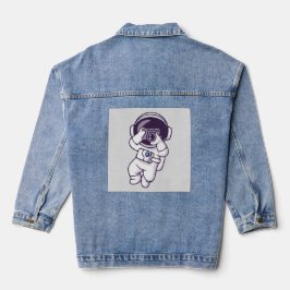 Süßer Astronaut Personalisierte Jeans Jeansjacke