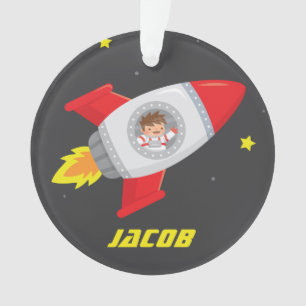 Süßer Astronauten-Junge-Raketen-Schmuck aus dem We Ornament