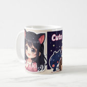 Süßer Aufkleber Kaffeetasse (Vorderseite Links)