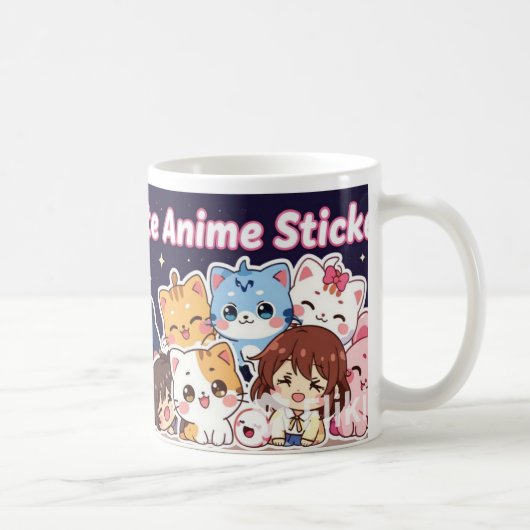 Süßer Aufkleber Kaffeetasse (Rechts)
