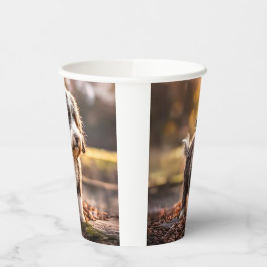 Süßer Aussiedoodle Welpe Pappbecher (Links)