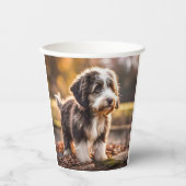 Süßer Aussiedoodle Welpe Pappbecher (Vorderseite)