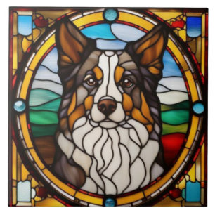 Süßer Australian Shepherd Dekorfliese Fliese