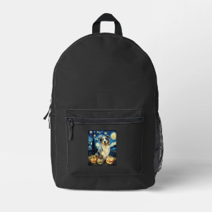 Süßer Australian Shepherd Hund Halloween Jack O La Bedruckter Rucksack