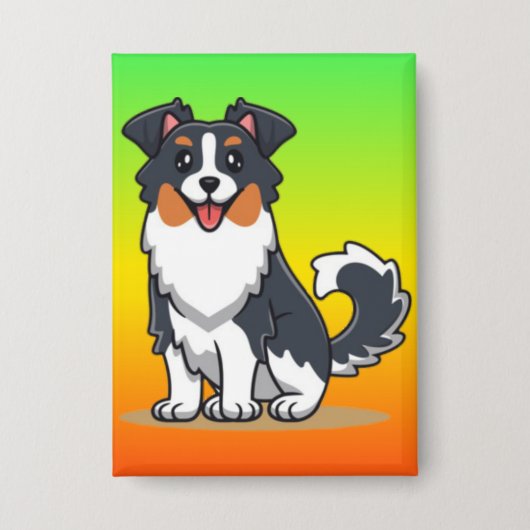 Süßer Australischer Schäferhund-23144 Button (Vorderseite)
