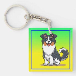 Süßer Australischer Schäferhund-23144 Schlüsselanhänger