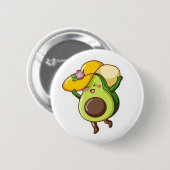 Süßer Avocado-Anstecker – Fröhliche & Glückliche V Button (Vorne & Hinten)