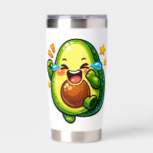 süßer Avocado-Aufkleber, lachende FreudentränenAuf