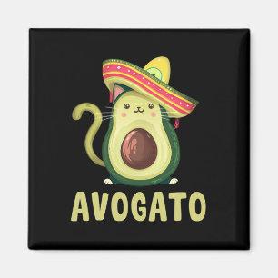 Süßer Avogato Lustiger Cinco De Mayo Katze Avocado Magnet