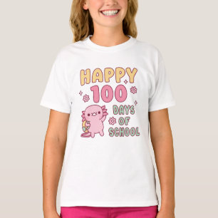 Süßer Axolotl, 100 Tage Schule gefeiert T-Shirt