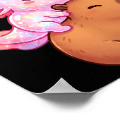 Süßer Axolotl Capybara Regenbogen Dumpling lustig Poster (Ecke)