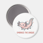 Süßer Axolotl-Inspirationsmagnet Magnet (Vorderseite/Rückseite)