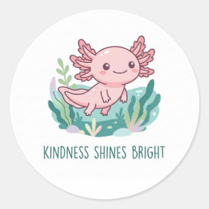 Süßer Axolotl inspirierende Aufkleber