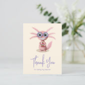 Süßer Axolotl-Lehrer Dankeschön Postkarte (Stehend Vorderseite)