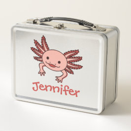 süßer Axolotl Metall Brotdose
