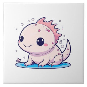 süßer Axolotl-Philosoph Fliese