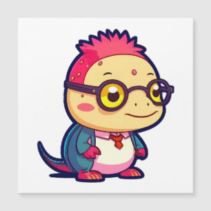 süßer Axolotl-Philosoph Magnetkarte