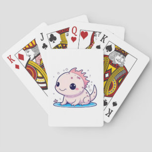 süßer Axolotl-Philosoph Spielkarten