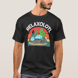 Süßer Axolotl Relaxolotl Blauer Salamander Mexikan T-Shirt