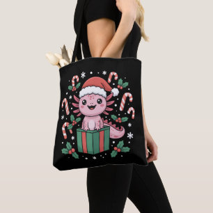 Süßer Axolotl Weihnachten Tier Amphibie Feiertag Tasche