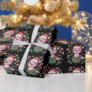 Süßer Axolotl Weihnachten Tier Amphibien Feiertag Geschenkpapier