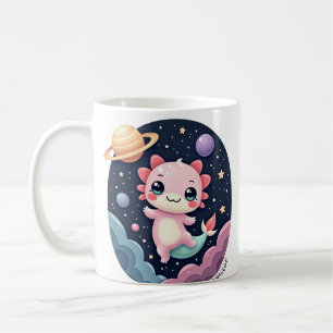 Süßer Axolotl Weltraum Galaxie Kosmischer Sternens Kaffeetasse