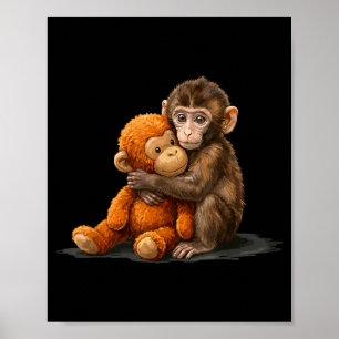 Süßer Baby-Affe Schlage-Meme Süßer Baby-Affe Schla Poster
