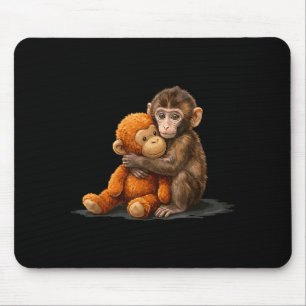 Süßer Baby-Affe Schlagen Meme Mousepad