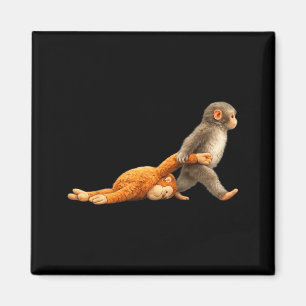 Süßer Baby-Affen-Faustkämpfer-Affe-Meme Magnet