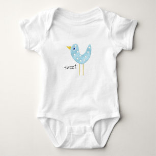 Süßer Baby-Blau-Vogel Baby Strampler