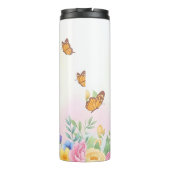 Süßer Baby-Dinosaurier-Blumenkrone Thermosbecher (Rückseite)