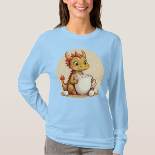 Süßer Baby-Drache Heiße Schokolade Kinder Kawaii C T-Shirt