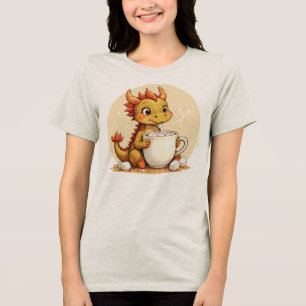 Süßer Baby-Drache Heiße Schokolade Kinder Kawaii C Tri-Blend Shirt