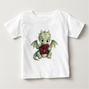 Süßer Baby-Drache mit rotem Umschlag für Kinder Baby T-shirt