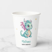 Süßer Baby-Drache Pappbecher (Rückseite)