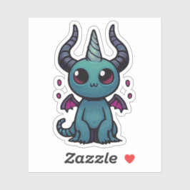 Süßer Baby-Drachen-Dämon - Kawaii Fantasy Aufkleber