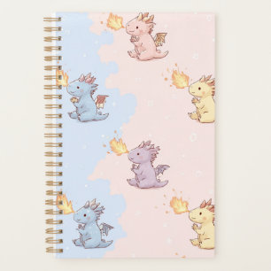 Süßer Baby-Drachen-Planer Kawaii Feueratmend Planer