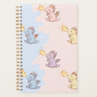 Süßer Baby-Drachen-Planer Kawaii Feueratmend Planer