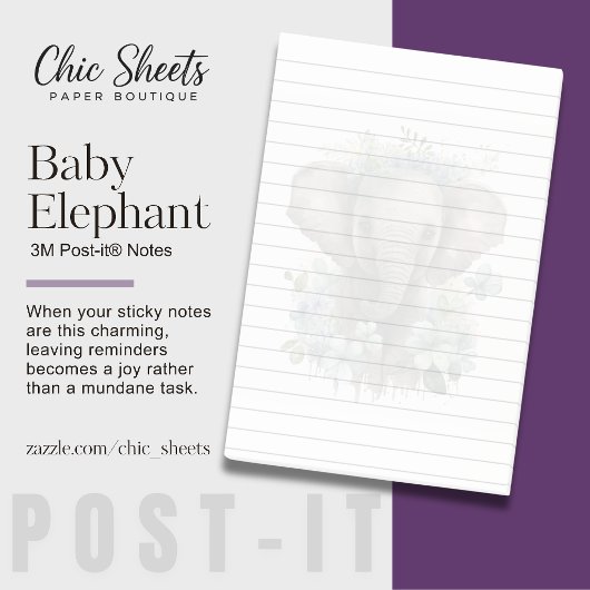 Süßer Baby-Elefant 3M Post-it® Notizen
