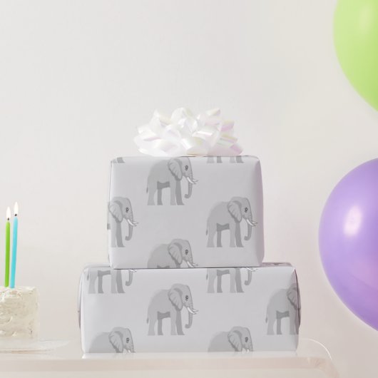 Süßer Baby Elefant am See Whimsical Geburtstag Geschenkpapier (Partygeschenke)